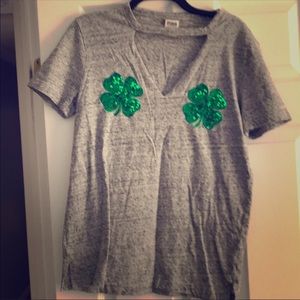 Pink Victoria Secret St Patty’s shirt